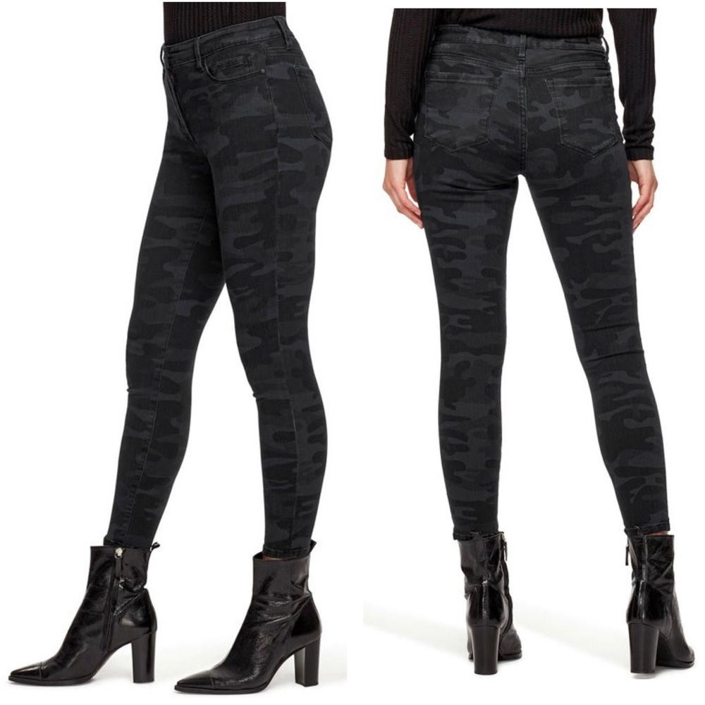 Sanctuary Camo Ankle Skinny Jeans Women’s Size 10 Mid-Rise Stretch Denim Grunge